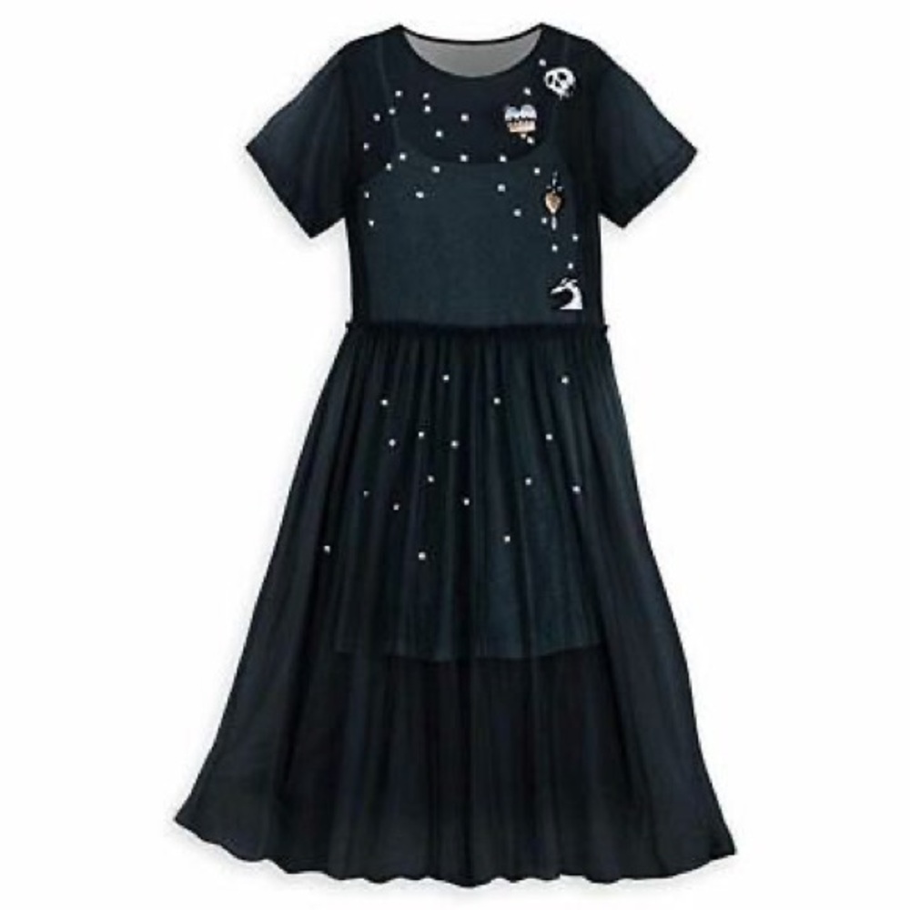 Elegant Black Sheer Dress (Disney Villain)